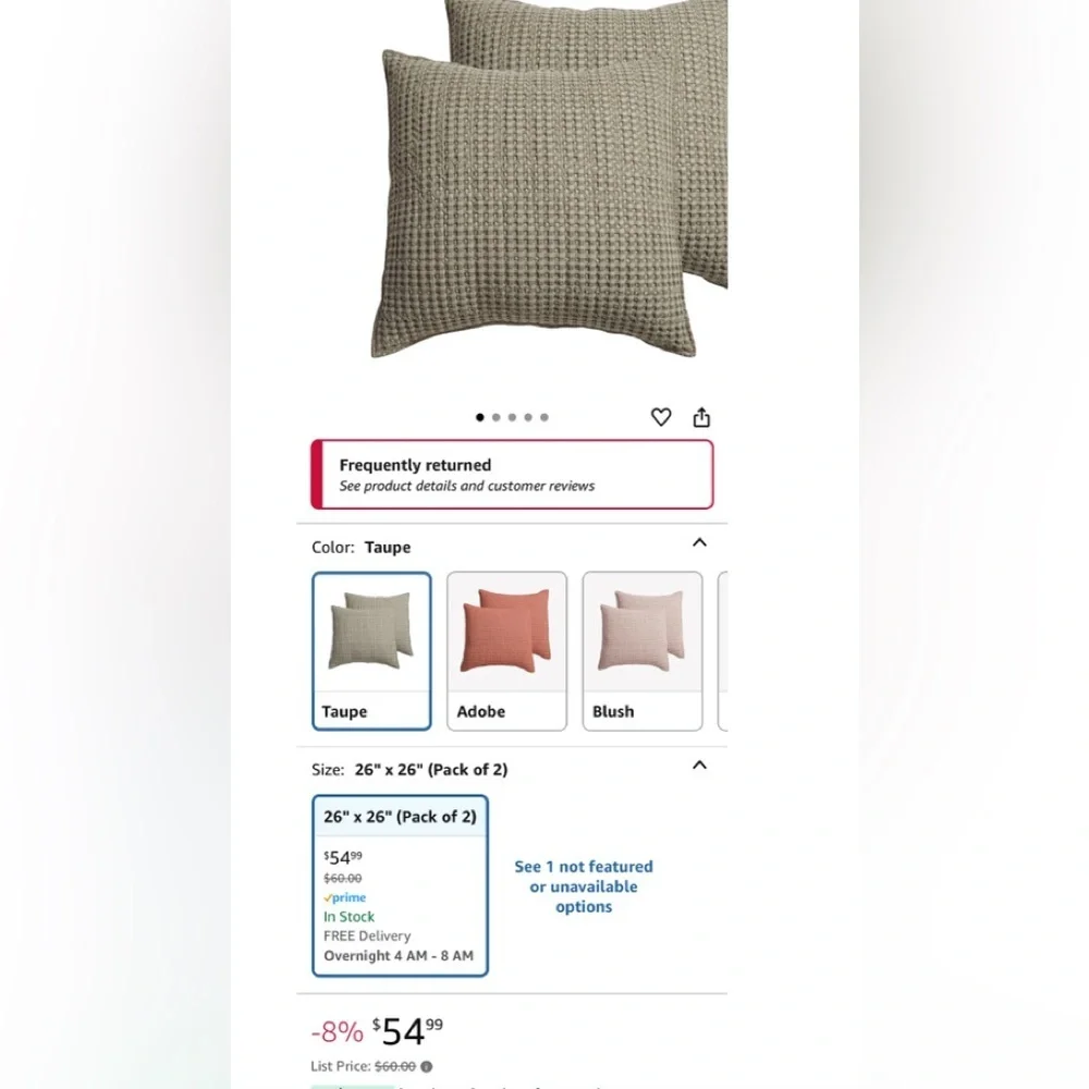 Levtex Home - Mills Waffle - Euro Sham 2 Taupe - Sham Size (26x26in.), No Insert